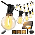 100ft Solar Outdoor String Lights with Remote