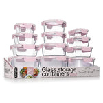 24 Borosilicate Glass Food Storage Containers with Lids