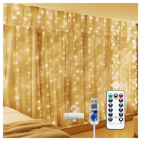 300 LED Fairy Curtain Lights