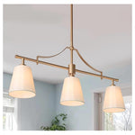 Modern 3-Light Gold Chandelier