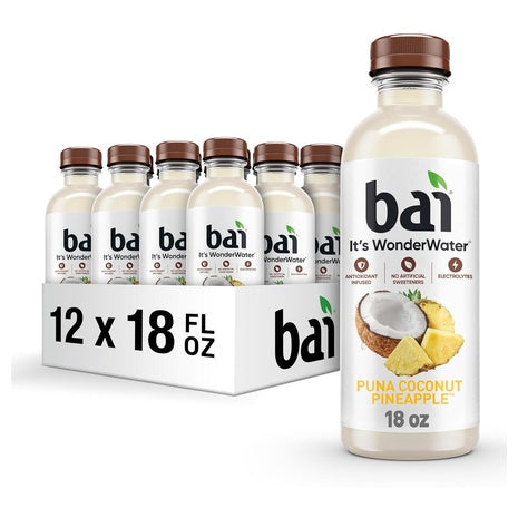 12 Bottles Bai Antioxidant Puna Coconut Pineapple Drink