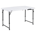 4FT Lifetime Fold-in-Half Adjustable Folding Table