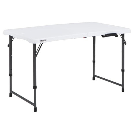 4FT Lifetime Fold-in-Half Adjustable Folding Table