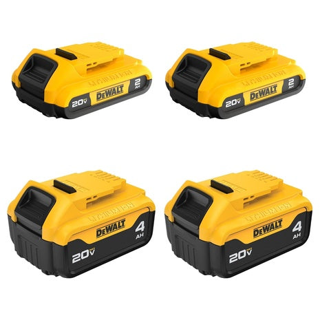 4-Pack DEWALT 20V MAX Batteries