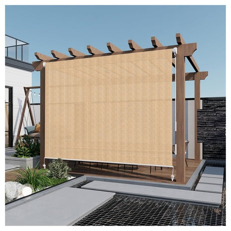 Patio Roll Up Outdoor Cordless Roller Shade (72" W X 96" H)