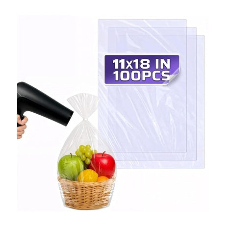 100 Heat Shrink Wrap Bags (11x18)