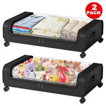 2-Pack Under Bed Storage Container With Wheels
