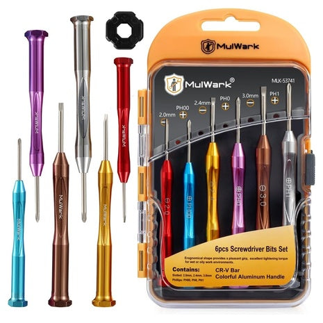 6-Piece Magnetic Precision Screwdriver Set With Case