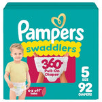 92 Pampers Swaddlers 360° Size 5 Diapers