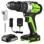 Greenworks 24V Brushless 1/2″ Hammer Drill with 2.0Ah Battery & Charger