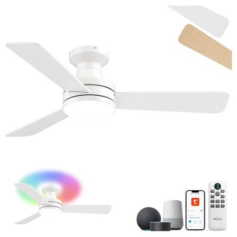 42" RGB Music Sync Smart Ceiling Fan With Light