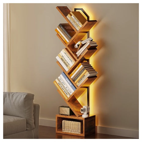 Casacomoda 6 Tier Tree Bookshelf With LED Lights
