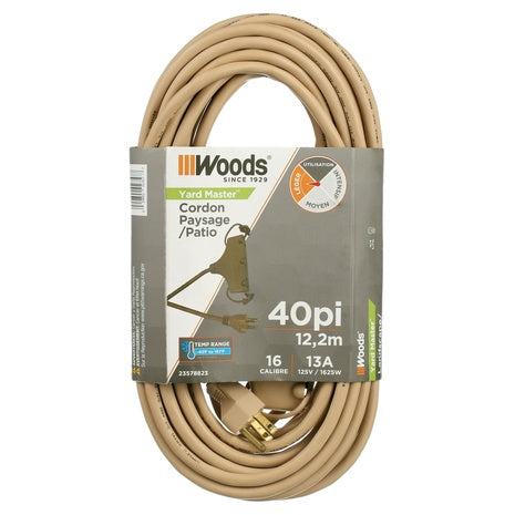 40ft Woods Yard Master Outdoor Extension Cord (16/3)