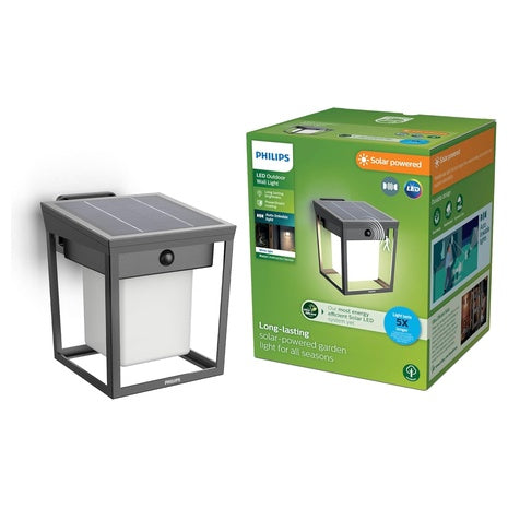 Philips Solar LED 1-Pack Ultra-Efficient Wall Lantern