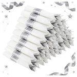240-Piece Pre Rolled Napkin Silver Plastic Silverware Set