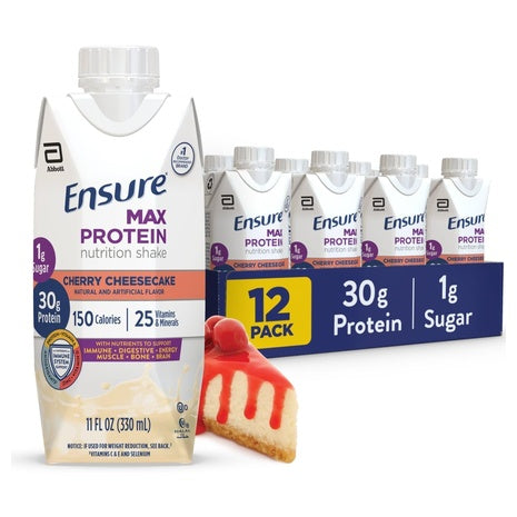 24 Ensure Max Protein Cherry Cheesecake Shakes (OU-D)