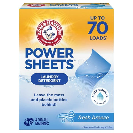 35 Arm & Hammer Laundry Detergent Power Sheets