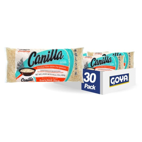 30 Bags Goya Canilla Extra Long Grain White Rice (1lb)