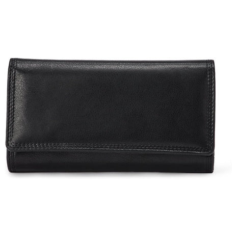Amazon Essentials Women's Long Flap Continental Leather Wallet (3-colors)