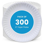 300 Disposable White Paper Plates