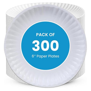 300 Disposable White Paper Plates