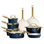 Gotham Steel Natural Hammered Collection Pro 13-Piece Nonstick Cookware Set