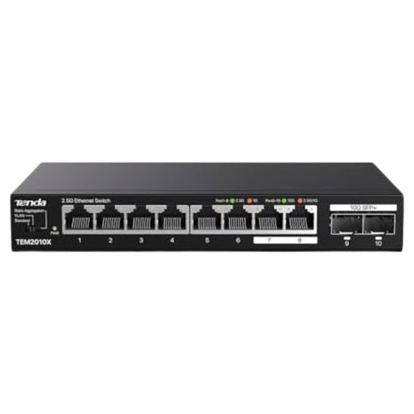 Tenda 2.5 Gbit Switch With 8X 2.5G Ports & 2X 10G SFP+ Ports