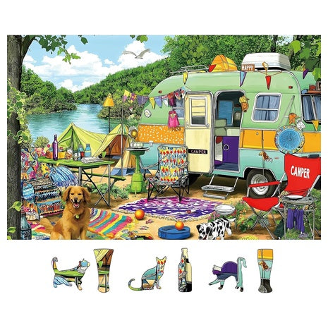 500 Piece Lakeside Camping Puzzle