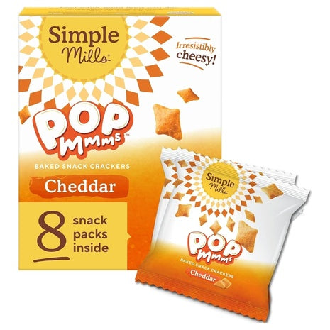 32 Simple Mills Cheddar Pop Mmms Snack Packs (OU-D)