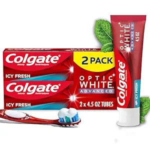 2-Pack Colgate Optic White Advanced Teeth Whitening Toothpaste