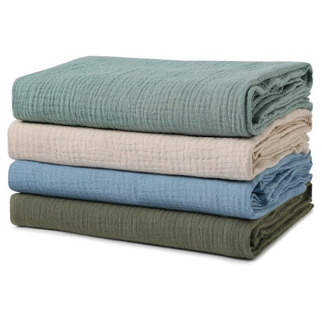 4-Pack Baby Muslin Swaddle Blankets (2 Colors)