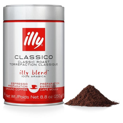 Illy Classico Medium Roast Ground Espresso Coffee (8.8oz)