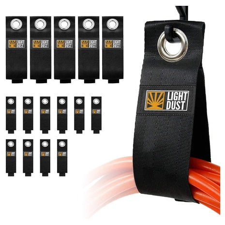 15-Piece Heavy Duty Cord Wrap Storage Straps