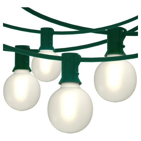 50FT Pallerina G40 LED Lights With 27 LED Frosted White Bulbs