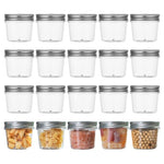 20-Pack 4 oz Plastic Mason Jars With Lids