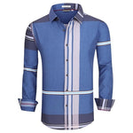 Men' Wrinkle Free Long Sleeve 4-Way Stretch Button Down Shirs