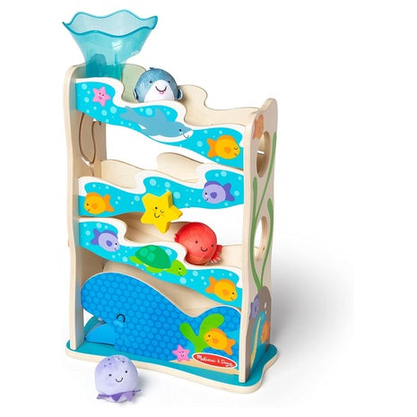 Melissa & Doug Rollables Ocean Slide Wooden Baby Ball Drop Toy