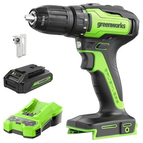 Greenworks 24V Brushless Drill/Driver Kit with 2.0Ah Battery & Charger