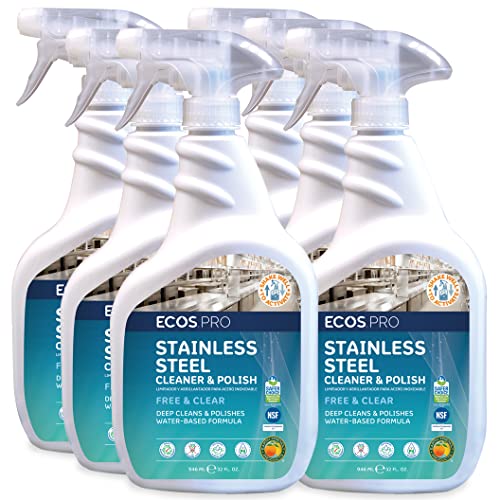 6-Pack 32-Oz ECOS PRO Stainless Steel Cleaner & Polish (PL9330/6)