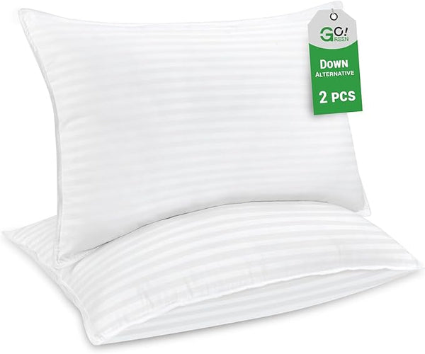 2-Pack King Size Premium Down Alternative Soft Fill Cooling Bed Pillows