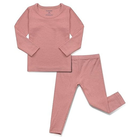 Size 5T Pink Ribbed Pajamas
