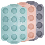 3-Pack 12-Cup Silicone Mini Muffin Pans