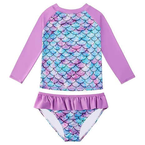 Girls Rash Guard Bathing Suit Set