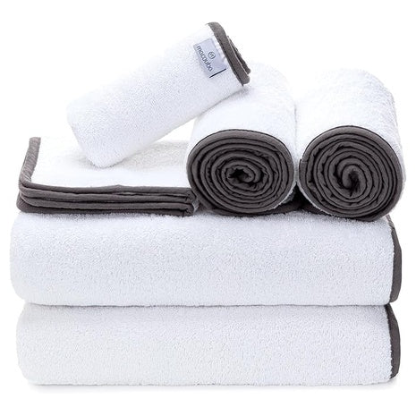 Set of 6 Luxury Bath Towel Set (3 Colors)