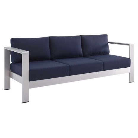 Modway Shore Fabric & Aluminum Outdoor Patio Sofa