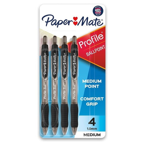 4 Paper Mate Profile Ballpoint Pens