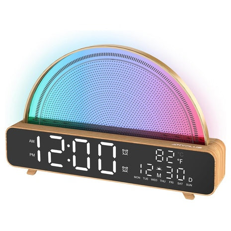 Digital Sunrise Alarm Clock with Touch Night Light & Dual Alarms