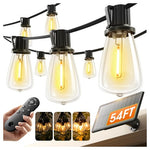 54Ft LED Solar String Lights With Remote