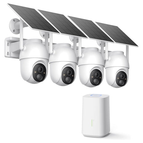 4-Pack ELYSOO Wireless Outdoor Solar Security Cameras