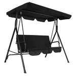 3 Person Outdoor Swing with Adjustable Canopy